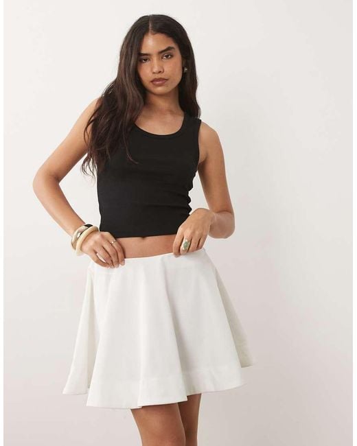ASOS Natural Co-ord Bonded Circle Voluminous Skirt