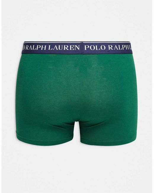 Pack De 3 Calzoncillos Clásicos De Color Verde Oscuro, Amarillo Y Azul Marino Con Cinturillas Con Logo Blanco De Polo Ralph Lauren de hombre de color Yellow
