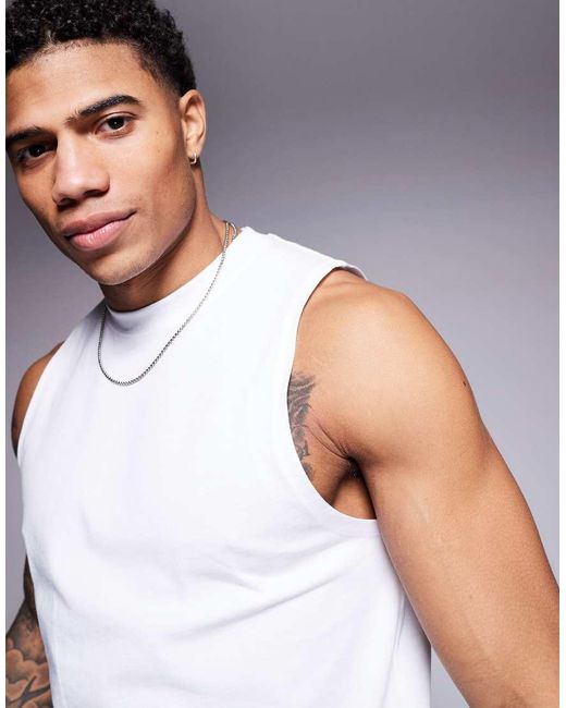 4505 White Icon Cotton Training Singlet With Quick Dry Finish for men