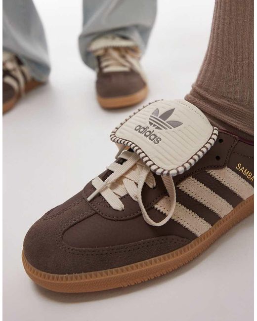 Adidas Originals White Samba Lt Trainers With Crochet Detailing