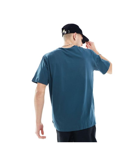 T-shirt navy con logo sulla tasca di Adidas Originals in Blue da Uomo