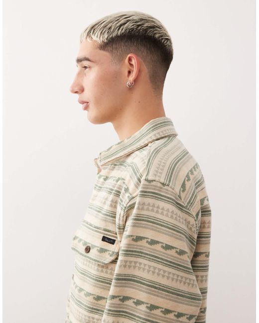 Billabong – offshore – hemd aus jacquard-flanell in Natural für Herren