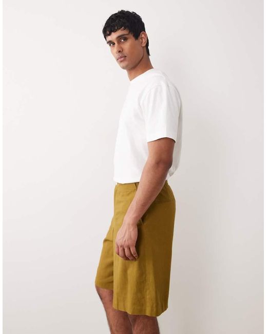 ASOS Natural Bermuda Suit Shorts for men