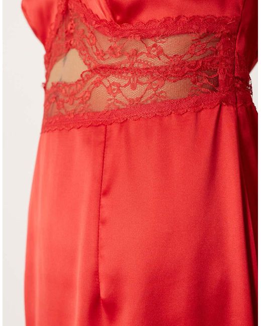 Never Fully Dressed Red Petite Mimi Slip Midaxi Dress
