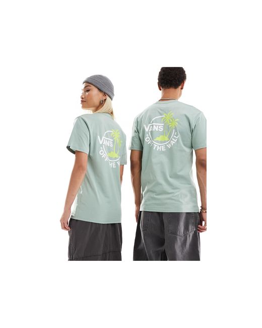 Classic - t-shirt à petit motif deux palmiers - clair Vans en coloris Green