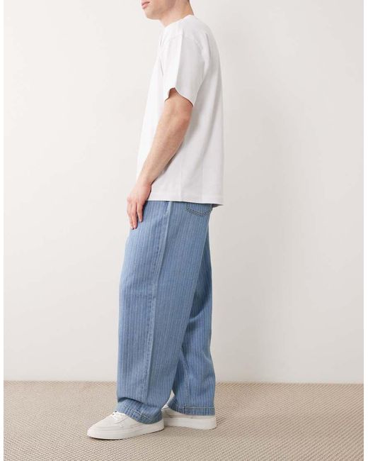 ASOS Blue Loose Lightweight Jeans for men