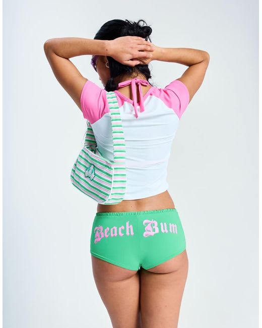 Roxy Blue X Juicy Couture Raglan Swim Top
