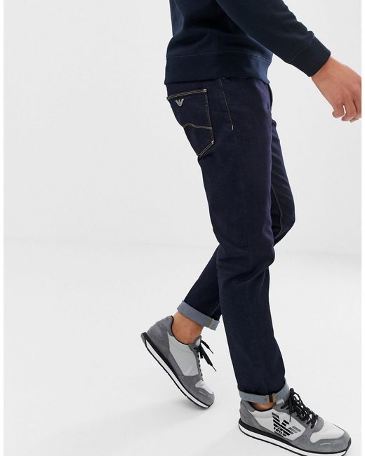 armani j06 slim fit jeans dark blue