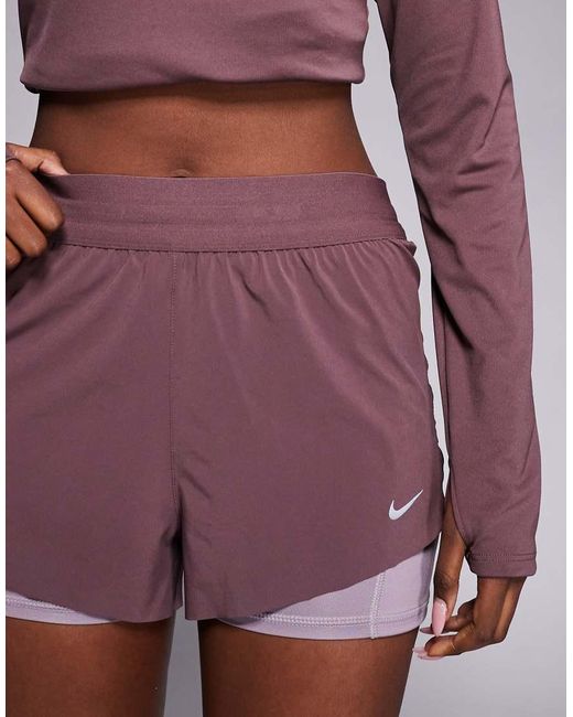 Nike Purple Nike Swift Running 2-in-1 Shorts