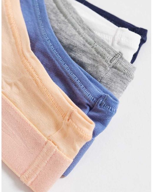 Calvin Klein Blue Extra Soft Cotton 5 Pack Thongs