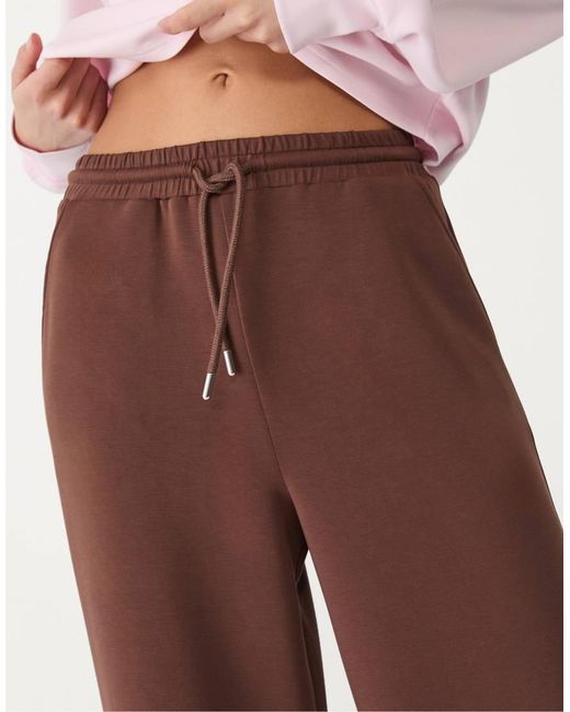 Stradivarius White Soft Touch Palazzo Trousers