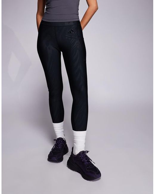 Adidas Originals Blue Adidas Training Optime Full Length leggings