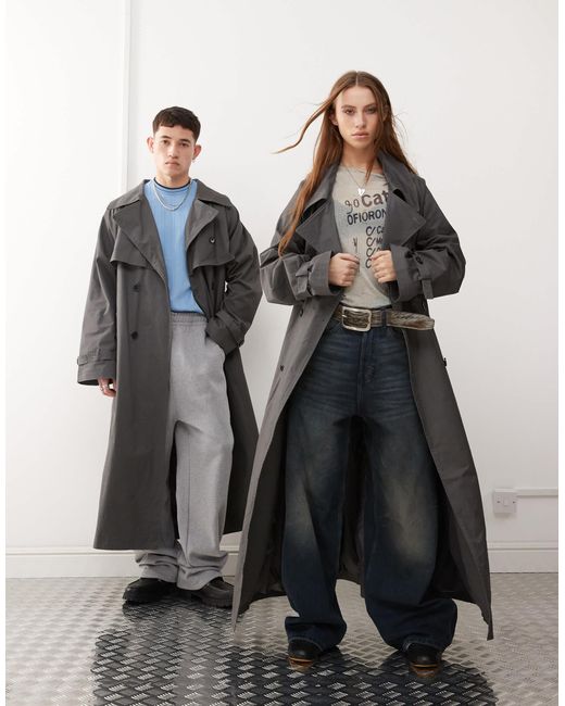 Reclaimed (vintage) Black Unisex Mac With Belt