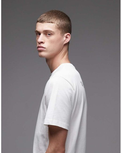 The North Face White Liquid Logo Backprint T-Shirt for men