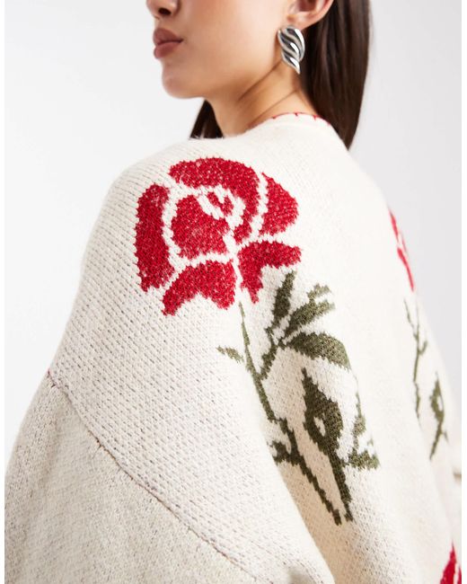 Miss Selfridge Red – strickjacke