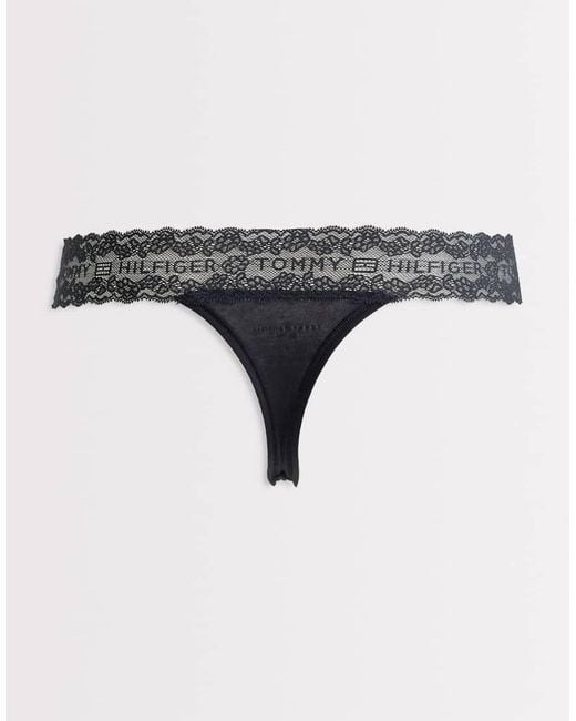 Tommy Hilfiger Multicolor Logo Lace 3 Pack Tanga Thongs
