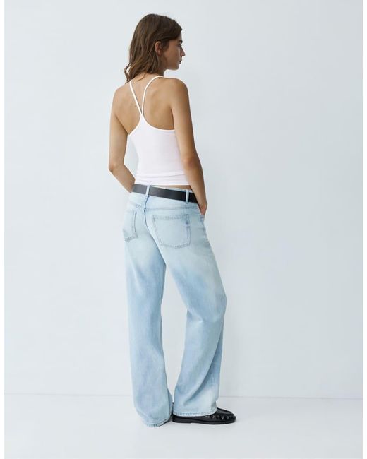 Pull&Bear White Halter-Neck Strappy Back Top