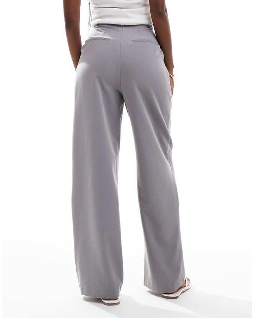 Miss Selfridge Gray Tailored Wide Leg Trouser