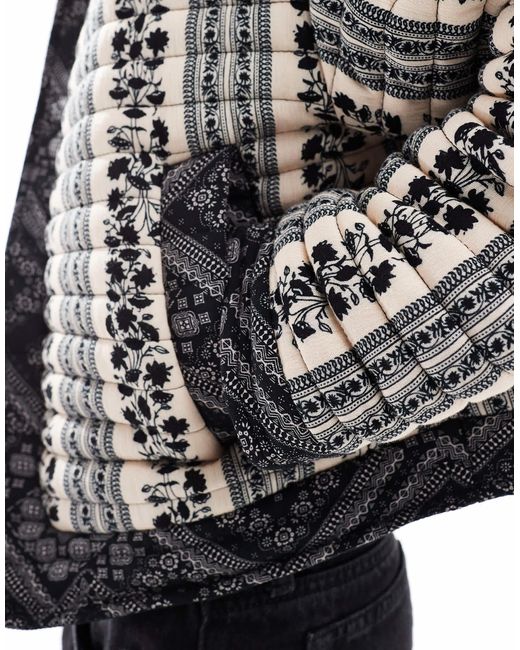 ASOS Black Cropped Quilted Jacket