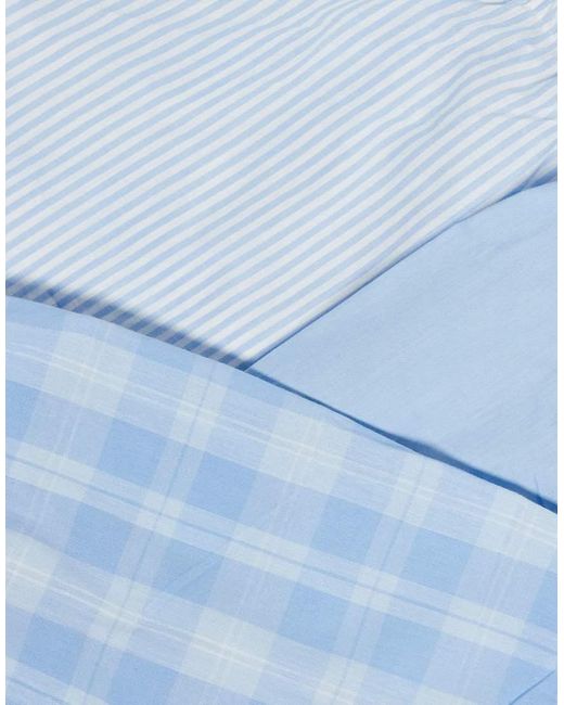Pack De 3 Calzoncillos Azules A Cuadros De Jack & Jones de hombre de color Blue