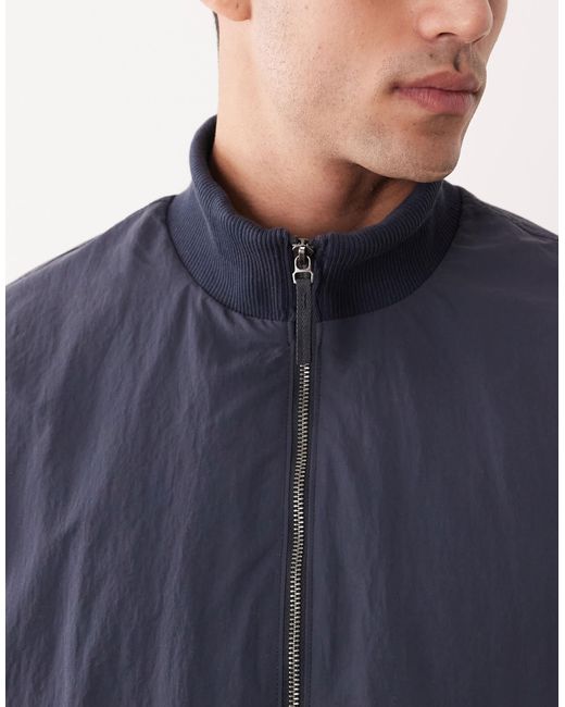 SELECTED Blue Relaxed Bomber Jacket for men