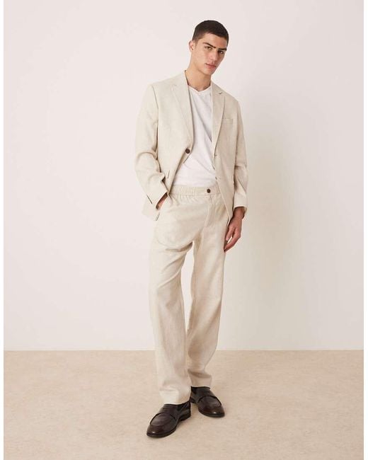 SELECTED Natural Malik Linen Mix Regular Fit Trouser for men