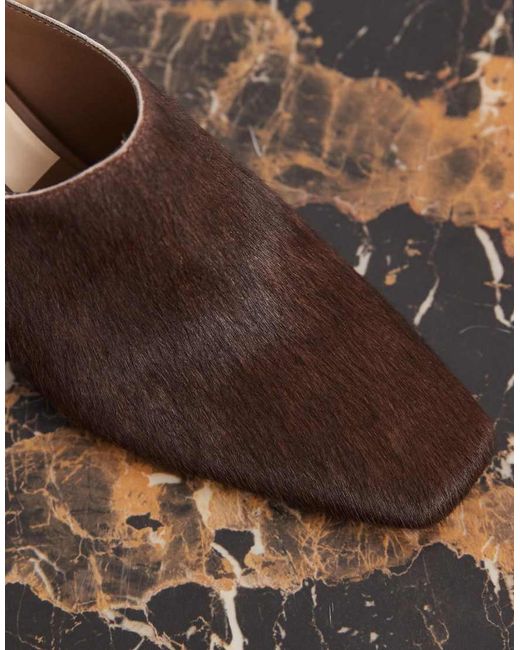 Dolce Vita Brown Hilah Square Toe Wedge Mules