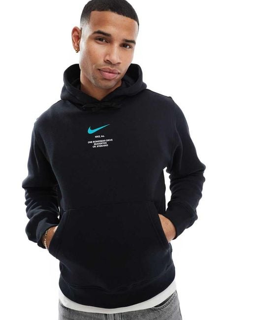 black and blue hoodie nike