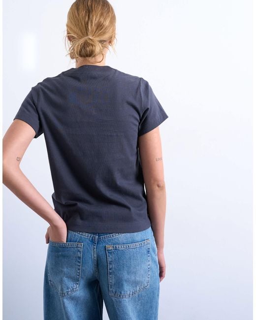 TOPSHOP Blue Boxy Tee