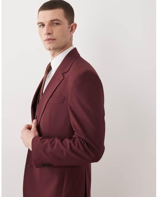 ASOS Red Slim Suit Jacket for men