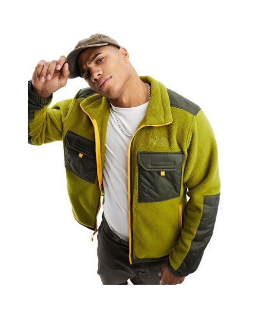 The North Face Green Royal Arch Zip Up Quilted Fleece Jacket for men