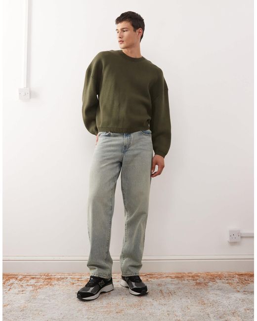 Weekday Green Oversized Jumper for men