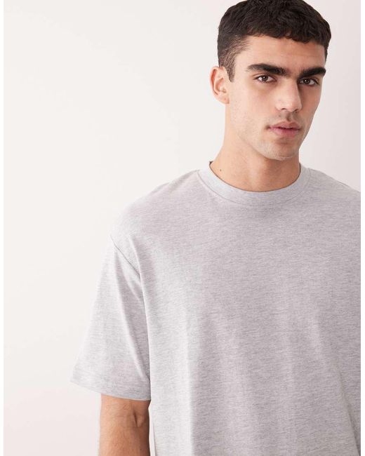 SELECTED Gray Heavyweight Oversized T-shirt for men