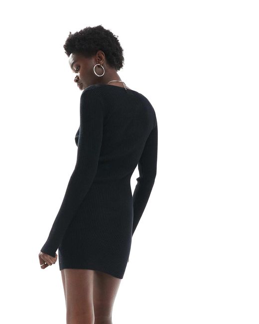 Cotton On Blue Rib Knit Mini Dress