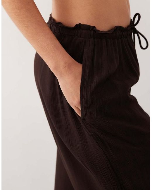 Brave Soul Brown Textured Beach Trousers
