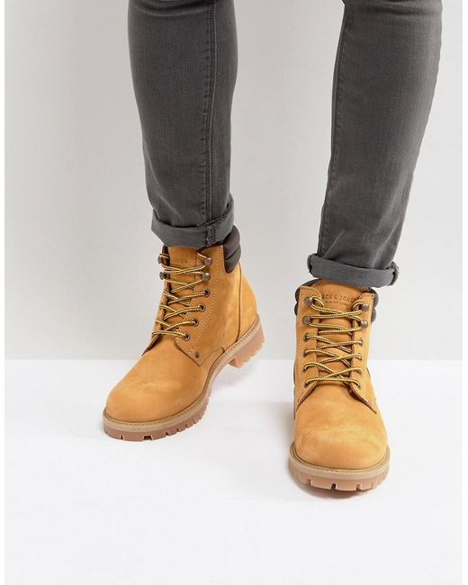 Jack & Jones Multicolor Stoke Suede Boots In Honey for men