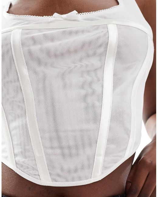 Top a corsetto di ASOS in White