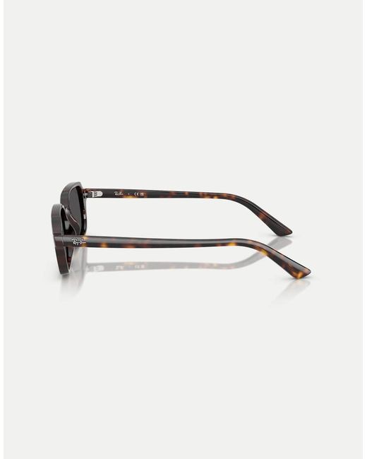 Ray-Ban Brown Zuri Rectangle Sunglasses With Lens