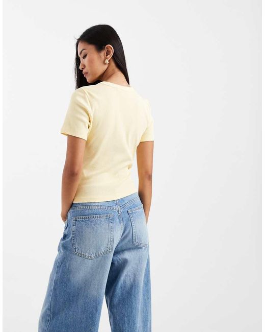 ONLY Natural Ribbed T-shirt
