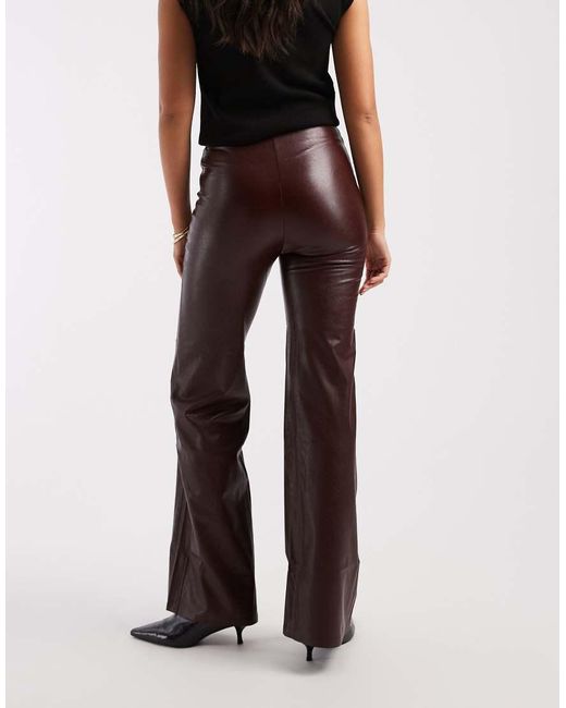 Commando Brown Faux Leather Wide Leg Pant