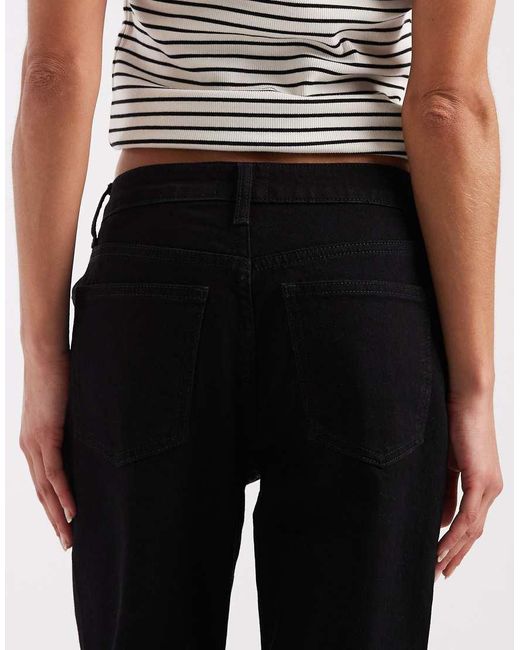 ASOS Black Crop Kick Flare Jean
