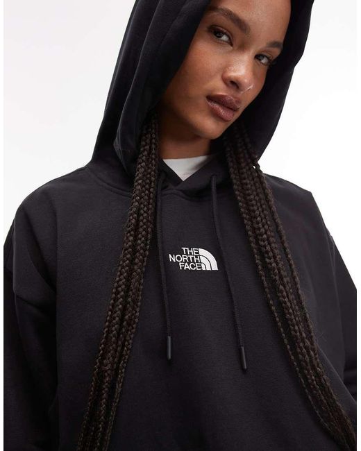 The North Face Black Essential Oversized Logo Hoodie
