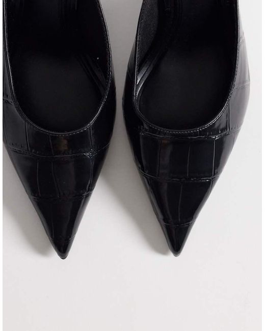 ASOS Black Sophie Mid Heeled Mules