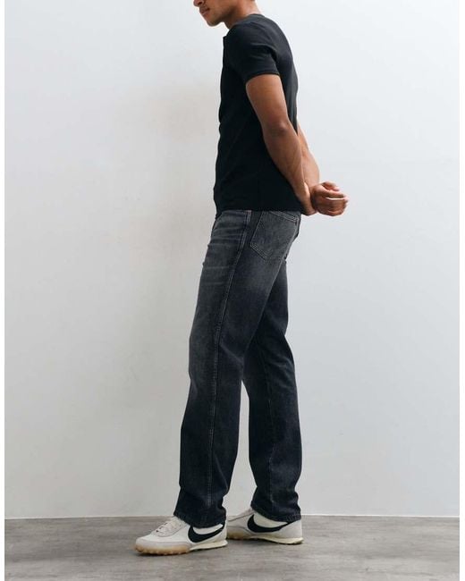Vaqueros Rectos Grises Wrangler de hombre de color Blue
