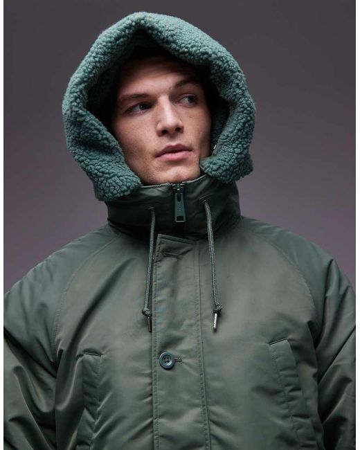 Carhartt Green Olten Parka Jacket for men