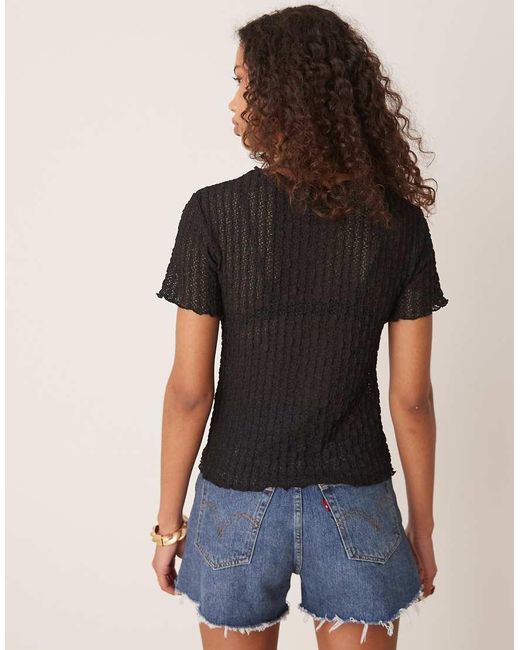 Aware Black Textured Baby T-shirt