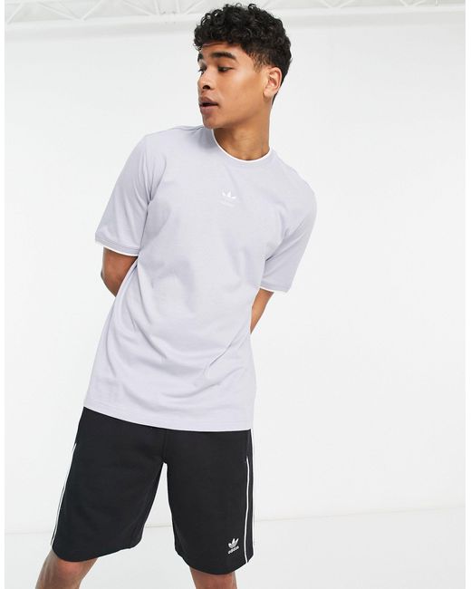 adidas Originals Cotton Rekive Central Logo T-shirt in Gray for Men | Lyst