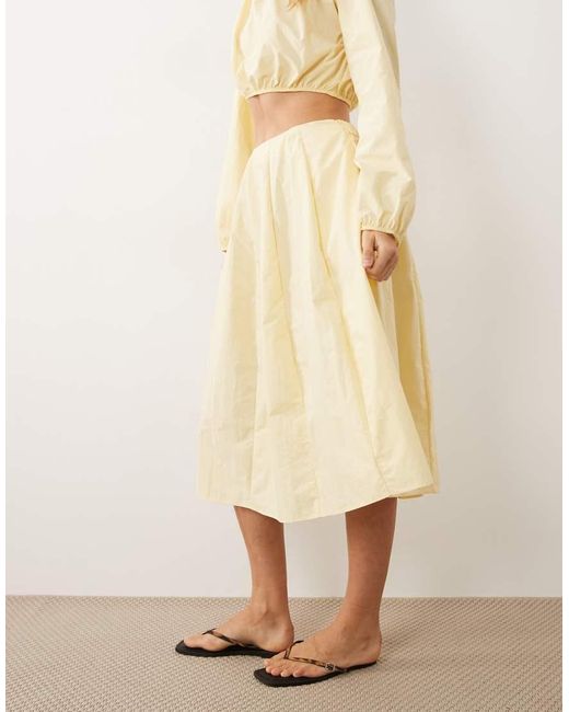 ASOS Natural Techy Volume Circle Skirt Set