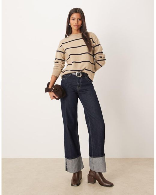 Mango Blue Crew Neck Jumper