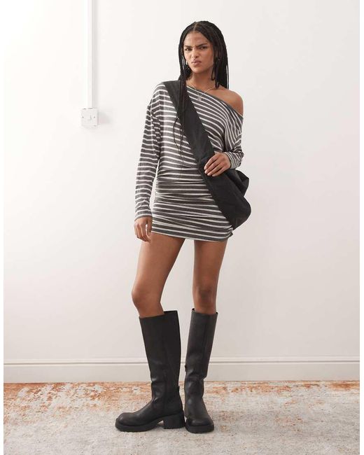 Collusion White Off Shoulder Mini Dress